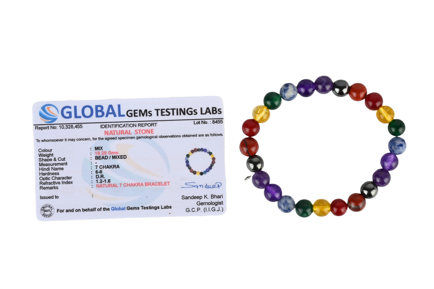 7-Chakra Natural Stone Balancing Bracelet