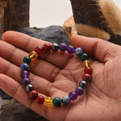7-Chakra Natural Stone Balancing Bracelet