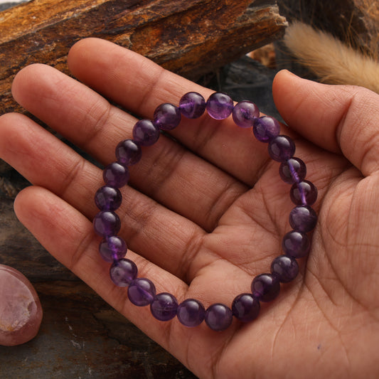 RK-Katela (Amethyst) Natural Stone Balancing Bracelet
