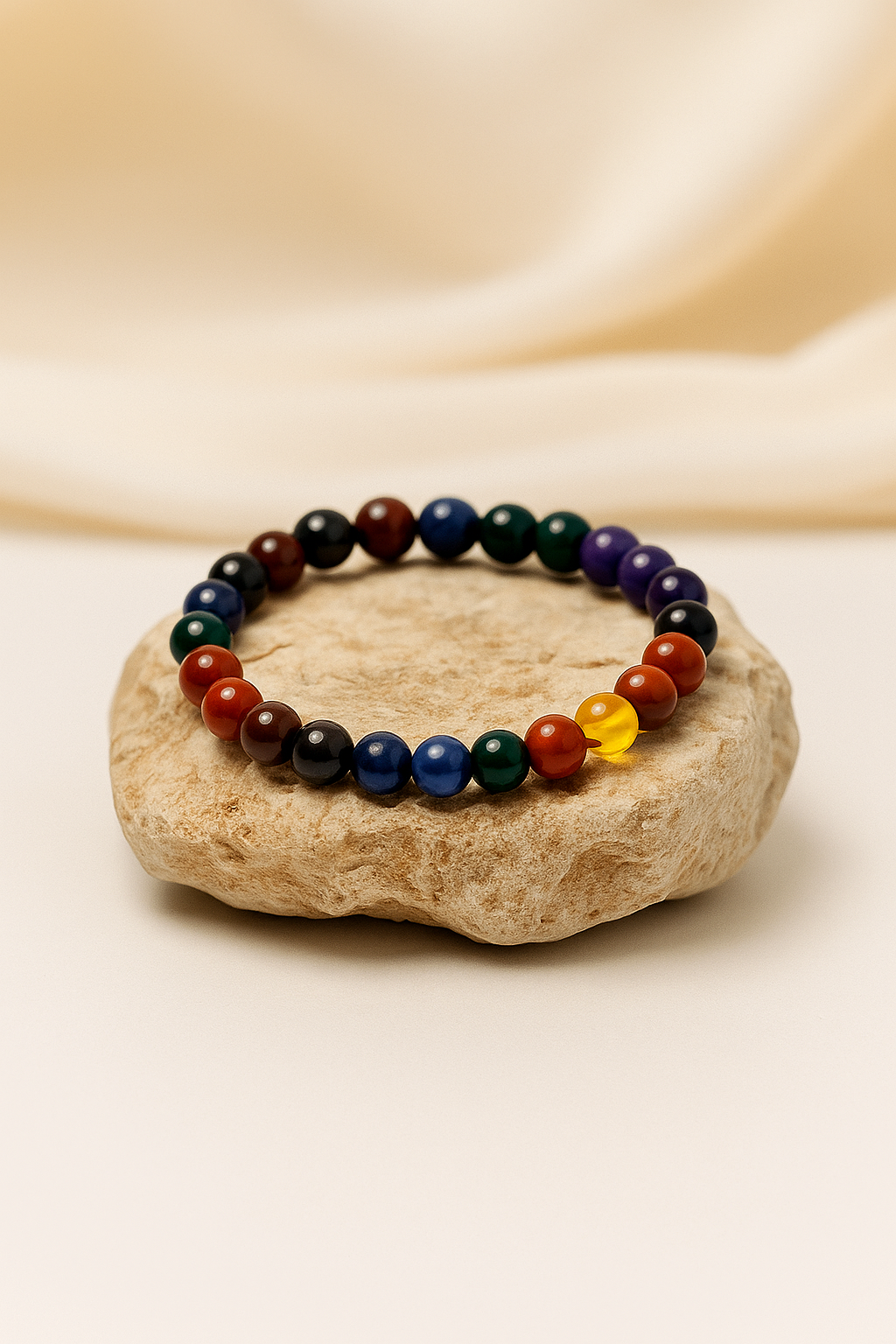 7-Chakra Natural Stone Balancing Bracelet