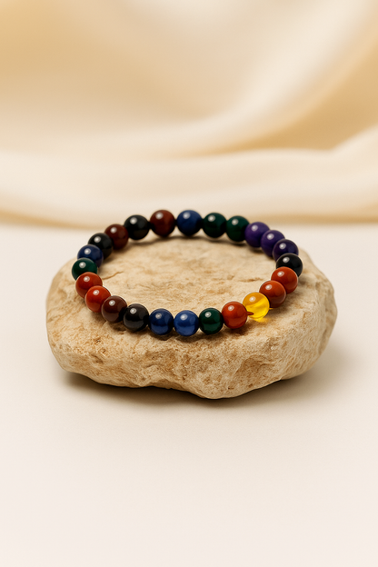 7-Chakra Natural Stone Balancing Bracelet
