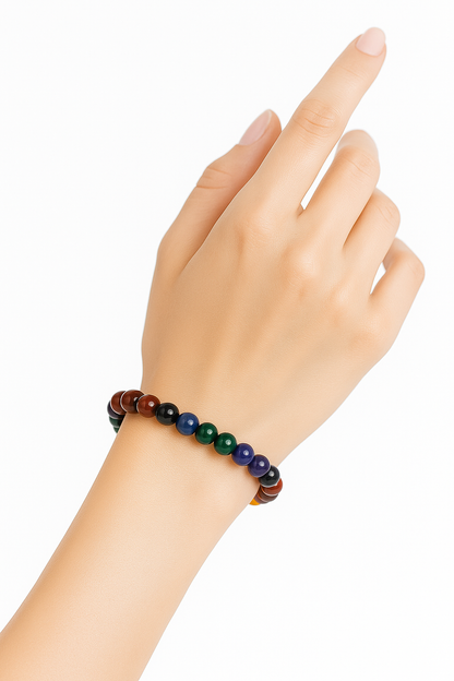 7-Chakra Natural Stone Balancing Bracelet