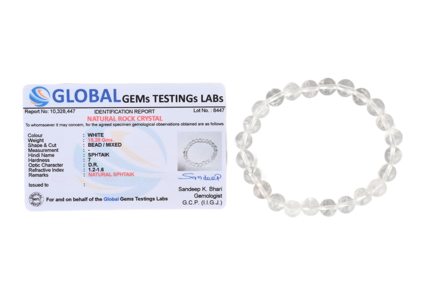 RK-Sphatik (Clear Quartz) Balancing Bracelet