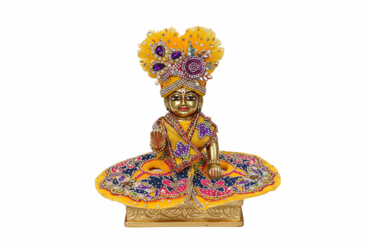 Yellow and blue Bal Gopal Poshak