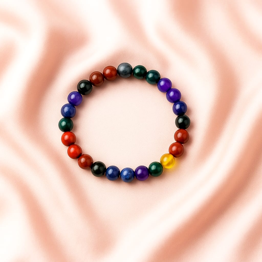 7-Chakra Natural Stone Balancing Bracelet
