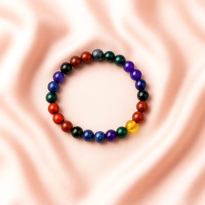 7-Chakra Natural Stone Balancing Bracelet