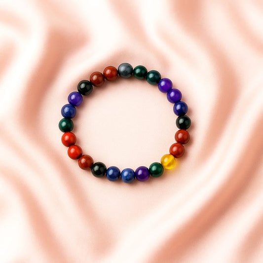 7-Chakra Natural Stone Balancing Bracelet
