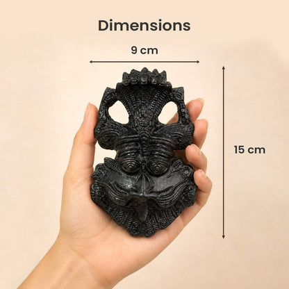 Handcrafted Black Kirtimukh Wall Hanging | Sacred Protective Vastu Decor for Home & Temple