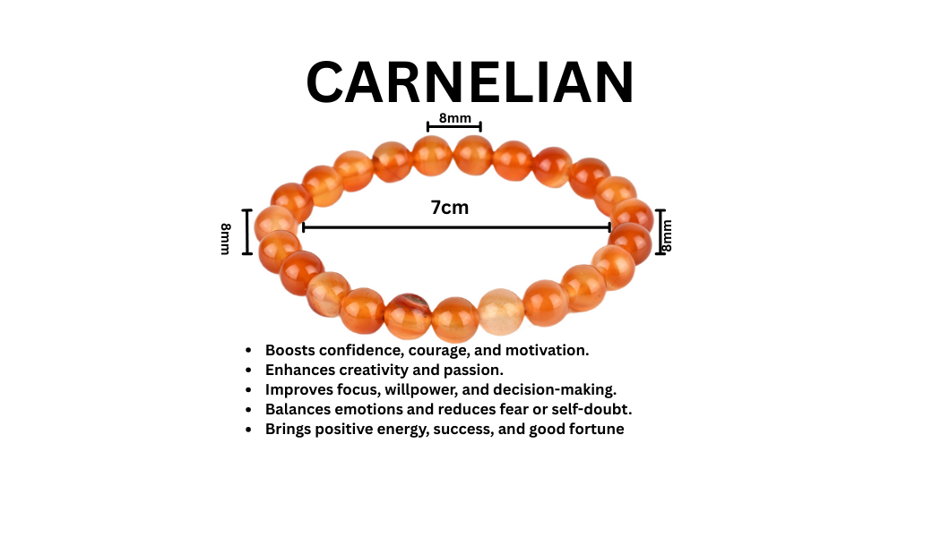 RK-Carnelian Natural Stone Balancing Bracelet