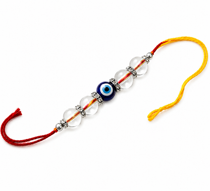 Clear Quartz Rakhi – Natural Crystal Rakhi for Positivity, Clarity & Healing | RK Store