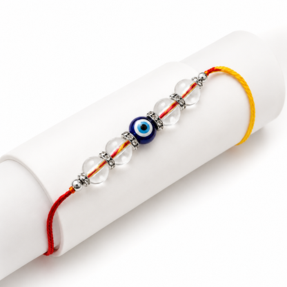Clear Quartz Rakhi – Natural Crystal Rakhi for Positivity, Clarity & Healing | RK Store