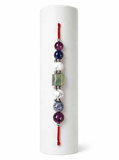 Education Rakhi for Brother | Focus, Wisdom & Success Natural Stone Rakhi