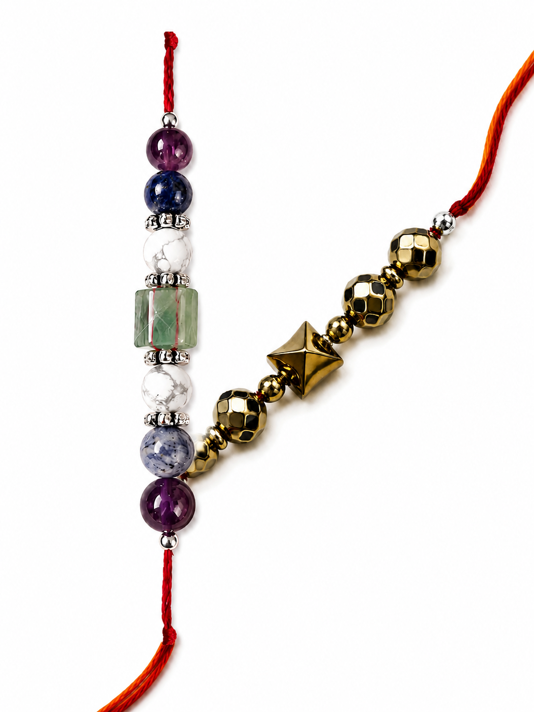 Education & Hematite Rakhi Combo | Premium Spiritual Rakhi Set
