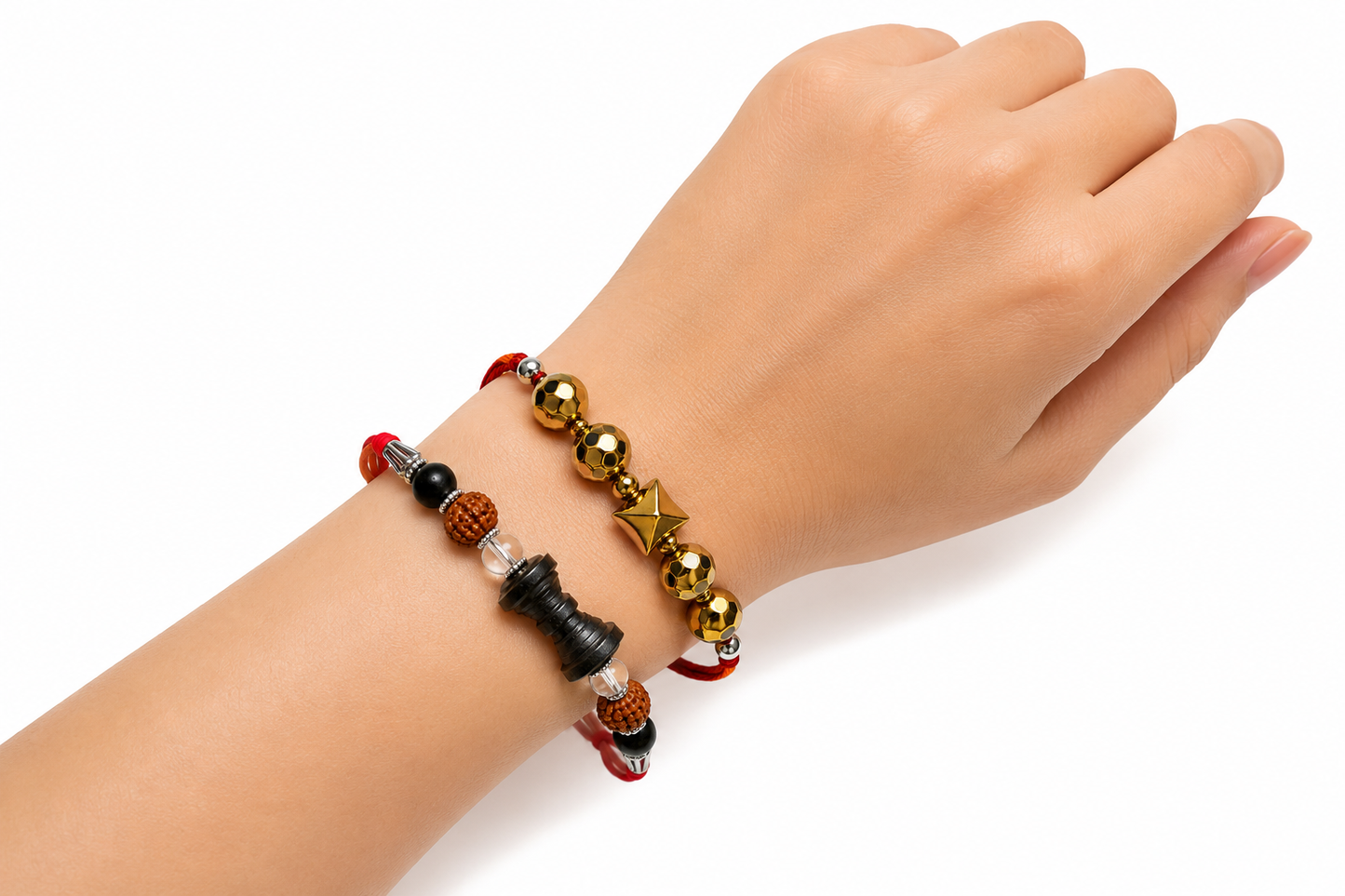 Golden Prosperity Rakhi Combo – Spiritual Protection & Success Rakhi Set