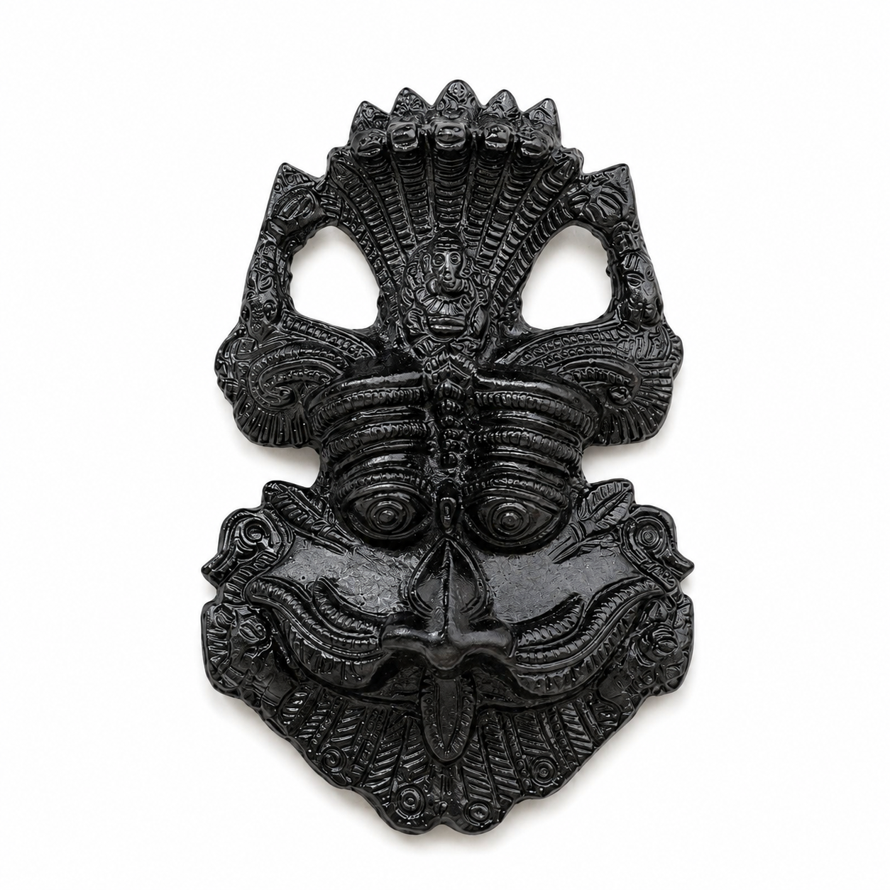 Handcrafted Black Kirtimukh Wall Hanging | Sacred Protective Vastu Decor for Home & Temple