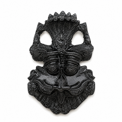 Handcrafted Black Kirtimukh Wall Hanging | Sacred Protective Vastu Decor for Home & Temple