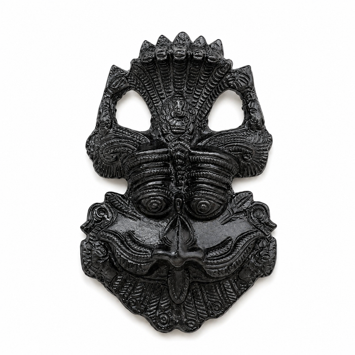 Handcrafted Black Kirtimukh Wall Hanging | Sacred Protective Vastu Decor for Home & Temple