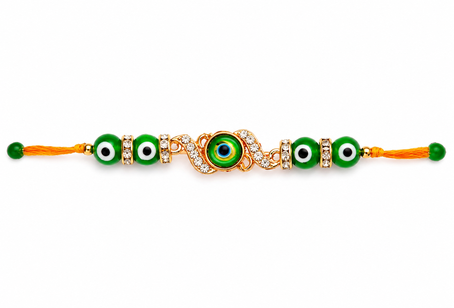 Morpankh (Peacock Feather) Evil Eye Rakhi – Divine Protection & Krishna Blessings
